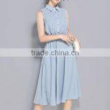 Zm35717a Women Clothing 2017 Casual Sleeveless Long One Piece Dress thumbnail-3