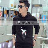 China Clothing Manufacturers Oem Custom 100% Cotton Long Sleeve Printed Pullover Hoodie Without Pockets thumbnail-2