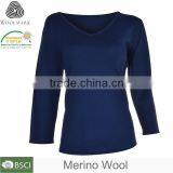 Women Sweater Wholesale Cotton V-neck Sweater thumbnail-1