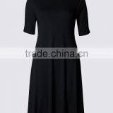 Fit & Flare Swing Dress Black thumbnail-1