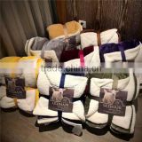 top selling products cross crochet new premium gold dots fleece blanket