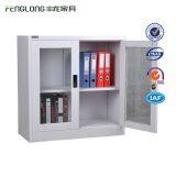 Two Swing Glass Door Steel Small Office Filing Cabinet thumbnail-2
