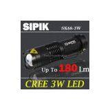 SIPIK SK68 3W LED Focus Cree LED Flashlight (1 x AA Battery) thumbnail-3
