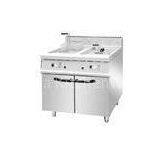 24 KW 2 Tank Commercial Electric Deep Fryer With Cabinet Stainless Steel