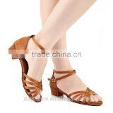 Girls Low Heel Colorful Satin Latin Ballroom Dance Shoes thumbnail-5