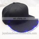 Custom Blank Snapback Hat With Built-in Led Light Blank Black Acrylic Snapback Hat