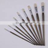 High Quality Bristle Painting Brush With Short Wooden Handle thumbnail-3