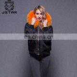 2017 New Down For The Winter Mens Pilot Orange Fur Bomber Jacket thumbnail-3