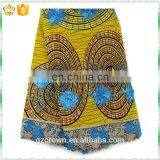 Hot Selling Wholesale French Lace Border Lace African Veritable Real Wax Print Ankara Fabric for Make ClothesH170111011 thumbnail-2