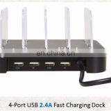 Amazon 2018 4 Port Usb Charger Multi Port Fast Charging for Mobile Phone Charging Stand thumbnail-5
