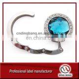 Wholesale Souvenir Various Color Acrylic Type Diamond Decoration Custom Made Logo Foldable Bag Hanger thumbnail-1