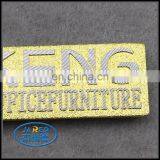 Free Sample Gold Color Custom Design Metal Embossed Aluminum Label Used for Furnitures thumbnail-3