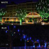 Multi-color 50CM 8Tube Meteor Shower Rain Tubes Outdoor LED Christmas Light Wedding Garden Xmas String Lights EU/US Plug thumbnail-2