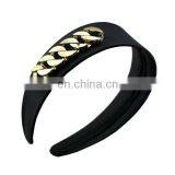 Trendy wholesale black chain fashion headband