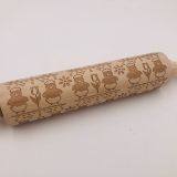 Chick Pattern Wooden Rolling Pin, Made of Chinese Cherry thumbnail-3