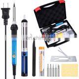 Soldering Iron Kit 60W 110V-Adjustable Temperature Welding Soldering Iron With Tool Carry Case: Home Improvement
