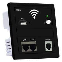 300Mbps Indoor Wireless Wall AP WiFi Router AC100V 240V 802.3af POE Power Access Point With USB Charging Phone RJ11 RJ45 On-off thumbnail-4