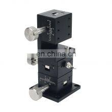 LWD4040 XYZ 40x40mm Trimming Platform Dovetail Manual Sliding Table For CCD Position Lab Optical thumbnail-1