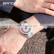 SANDA P1060 Fancy Cool Watch for Men Quartz Unique Dial Style Leather Mens Modern Watch thumbnail-4