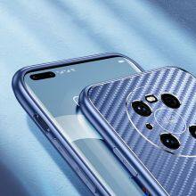 For Huawei P40 Pro Metal Phone Case Mate 30 Carbon Fiber Pattern Nova 9 Se Pro All Inclusive P30 Pro Fall Protector Case thumbnail-4
