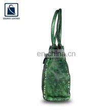 Vintage Style Modern Custom Genuine Leather Handbag for Women thumbnail-5
