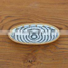 Best Price Wholesale 2023 Rattan Ceramic Tray, Hig Quality Serving Trays Natural Tray Basket for Breakfast Wholesale thumbnail-5