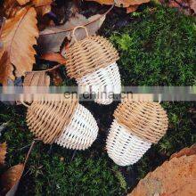 Hot Rattan Toys, Rattan Acorn Hanging Decoration Cute and Acorn Bag Kid Toy Christmas Decor Wholesale thumbnail-1