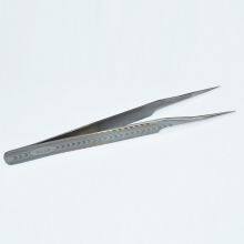 Stainless Steel Tweezers, Anti-static Jewelry Welding Clip, Non-magnetic Straight Tip Plus Hard Electronic Tweezers ST-18 Textured thumbnail-5