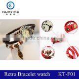 New Arival Fashion Vintage Bracelet Leather Quartz Watch thumbnail-3
