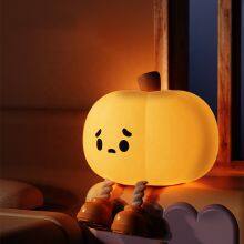 Hot Sale Children's Room Sleep Silicone Pat Pumpkin Light Halloween Atmosphere Decoration Creative Gift Night LightNight Light thumbnail-3