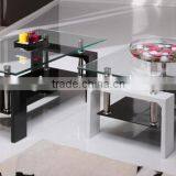 Glass Top MDF Base Coffee Table Square Coffee Table Quality Choice