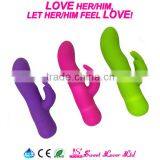 Top Selling High Quality Pocket Size Soft Felling Two Powerful Motors Rabbit Vibrator Vagina Sex Toys thumbnail-1