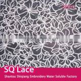 Glass Yarn Embroidery Lace Milk Silk Water Soluble Full Lace for Garment Accessory thumbnail-1