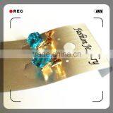 Alloy Jewelry Copper Brass Plating Gold Crystal Earring thumbnail-3
