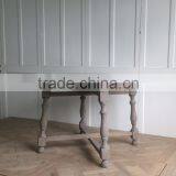 Antique French Style Wooden Rustic Wedding Table With Zinc Top thumbnail-1