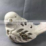 Ceramic Porcelain Cut Out Window T-light Holder Bird thumbnail-3