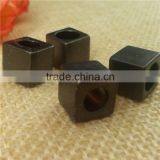 Black Metal Square Cord End Wholesale thumbnail-3
