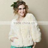 QD21769 Cute Sheared Rex Rabbit Fur Jacket From China thumbnail-1