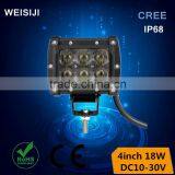 HLE New Arrival New Design IP68 18w 4 Inch Led Light Bar on Truck Roof thumbnail-1