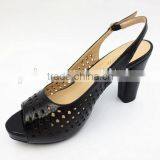 Latest New High Class Middle Heel Slingback Sandals With Net thumbnail-4