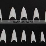 2014 NEW !!!10 Different Sizes Clear/Natural /White /False Point Stiletto French Acrylic UV Gel Nail Tip