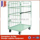 Foldable Four Wheel Folding Push Logistics Trolley For Supermarket