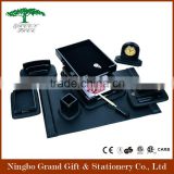 Deluxe Wooden Leather Office Desk Stationery Gift Set