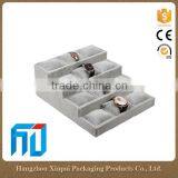 Hot Sale Handmade 12 Slots Velvet Watch Display Tray