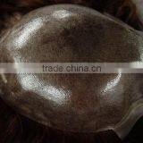 Thin pu Human Hair Men's Toupee Hair Replacement thumbnail-1