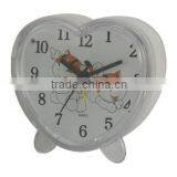 184 Mini Heart Shape Cartoon Table Silence Snooze Alarm Clock thumbnail-1