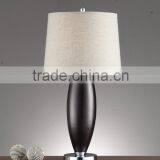 Modern Glossy Black Table Lamps With Empire Shade thumbnail-1