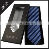 Black Cardboard Tie Box With Clear PVC Window
