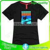Wolesale All Kinds of EL T-shirt/EL LED T-shirt/EL Flashing T-shirt for Various Place thumbnail-6