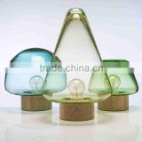 Half Transparent Glass Mushroom Table Lamps for Bedroom and Living Room Lighting